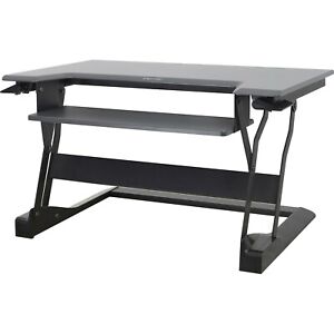 Ergotron WorkFit - T - Sit Stand Desk w/ keyboard tray - Black/Gray