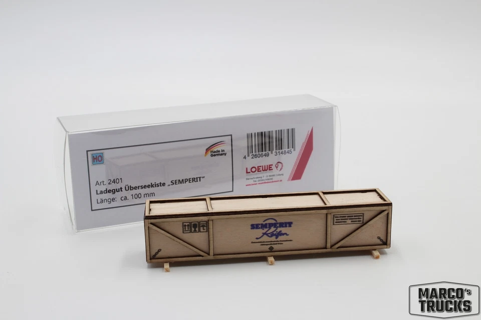 Loewe Ladegut Überseekiste "SEMPERIT" / HO, 100 mm Nr. 2401 1:87 /LW316