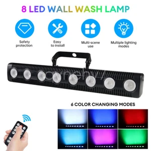 45W Stage Light Bar Wall Wash Effect 8 LED RGBW DJ Disco Party Light with Remote - Picture 1 of 18