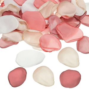 400 Pcs Silk Rose Petals, Artificial Flower Fake Rose Petals Dark Pink Mixed - Picture 1 of 7