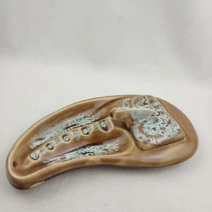 Vintage Decorative Amoeba Shaped Ceramic Ashtray Mid Century Modern Atomic 50s - Picture 1 of 15