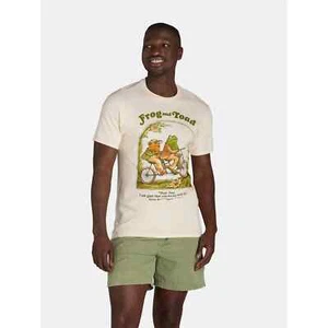 Retro Frog And Toad Best Friends T-Shirt Beige XL - Picture 1 of 5