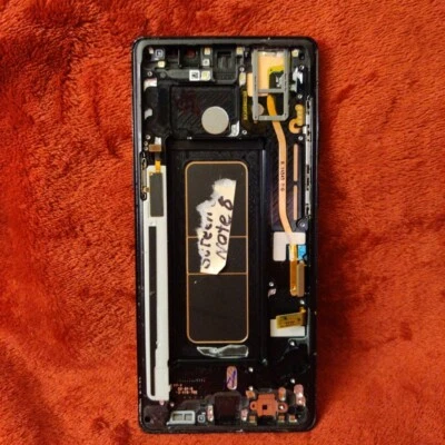 原始设备制造商黑色三星 Note 8 框架按钮散热器 Sim 外壳更换部件 — 第 1/4 张图片