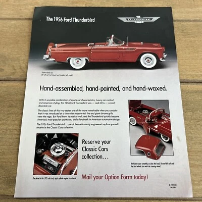 ANÚNCIO FORD THUNDERBIRD DANBURY MINT 1956 PARA PRÉ-ENCOMENDA - Imagem 1 de 4