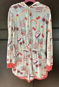 Girls Sleepwear Size 10/12 Hooded Soft Short Pants Long Sleeve - Picture 1 of 2