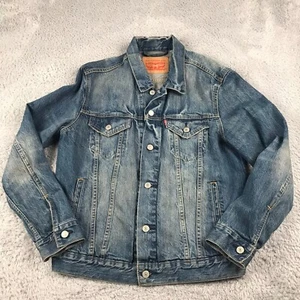 Chaqueta Levis Trucker Para Hombres S Azul Desteñido Denim Jean Abotonado Tipo 3 Abrigo - Imagen 1 de 11