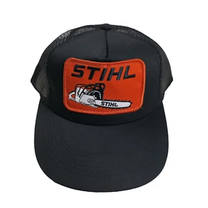 Cappello STIHL berretto motoseghe nero arancione ricamato camionista snapback autentico NUOVO - Foto 1 di 10