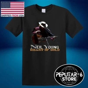 Neil Young Heart Of Gold Herren Schwarz Größe S-5XL - Bild 1 von 2