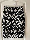 Kate Spade The Madison Ave Collection Women?S Size 2 Black White Skirt Bin T