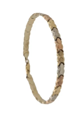 Fancy Ladies 7.25 Inches Long Hand Bracelet Multi Tone NEW Real 10K Gold 5 Grams - Image 1 of 4