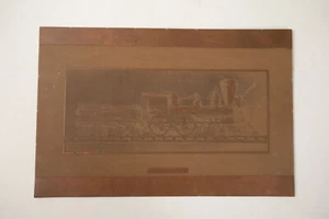 Baldwin Tiger 1856 (O4L) Locomotora Tren Impresora Placa Bloque Tablero Imagen - Imagen 1 de 8