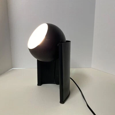 Vintage Kenroy Mid Century Modern Table Lamp Eyeball Orb Light Black Metal - Image 1 of 4