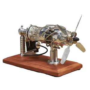 Vintage Single-Cylinder Butane Gas Engine Model Collect Mechanical Toy Desk Gift - Picture 1 of 8