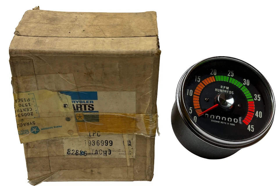 New Old Stock Stewart Warner Tachometer 0-4500 RPM for Mopar Models #1936999 - Image 1 of 1