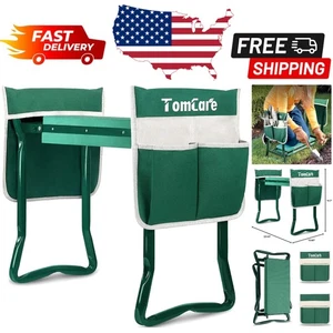 Sedile inginocchiatoio da giardino pieghevole aggiornato con 2 tasche porta attrezzi - leggero e robusto - Foto 1 di 9