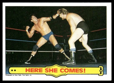 1985 Topps WWF #28 Here She Comes! RA - EX - Image 1 of 2