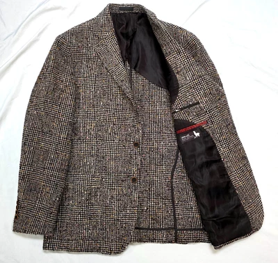 $795 New TalioRED Check Wool BABY ALPACA Blend Sport Jacket Men's 42 R Brown - Image 1 of 4