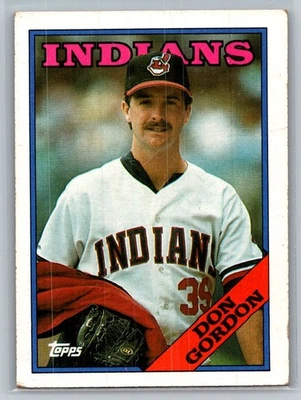 1988 Topps Don Gordon Rookie Cleveland Indians #144 - Image 1 of 2