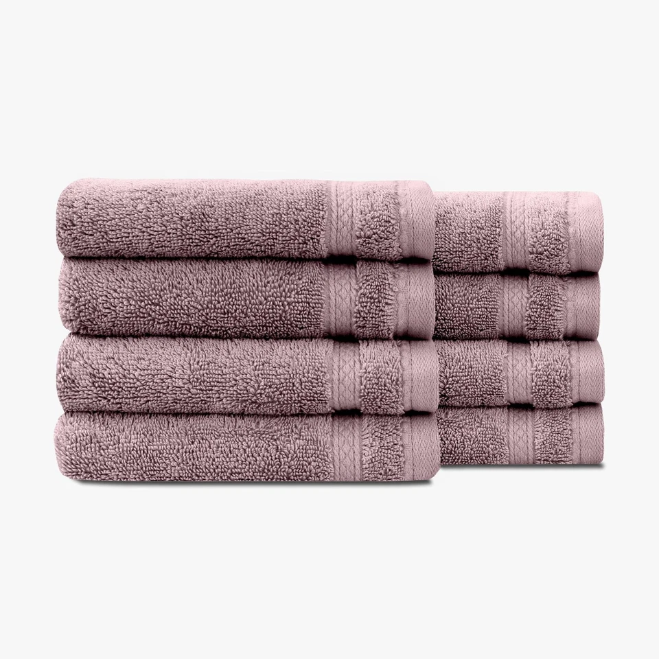 Juego de 8 paños de lavanda premium mezcla de algodón ultra suave altamente absorbente Foto 1 de 4