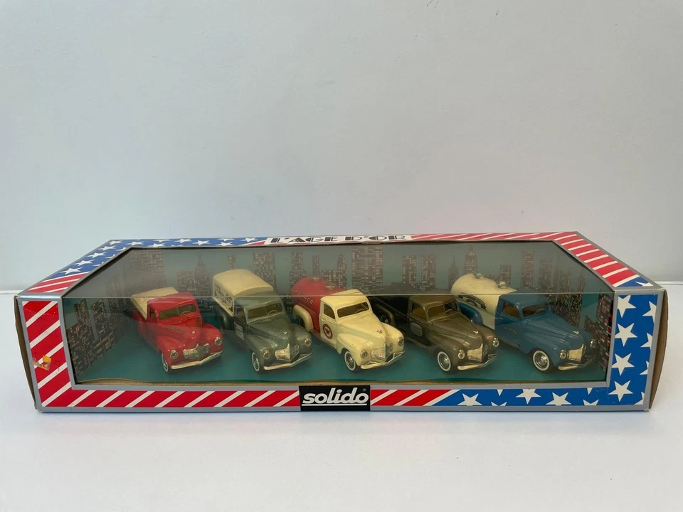 Solido Gift set Age d'Or 5x Dodge Pick-up & Tanker Truck - Immagine 1 di 1