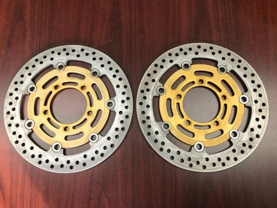 Juego de discos de rotor de freno delantero OEM Kawasaki Ninja ZX6R 03 04 Foto 1 de 4