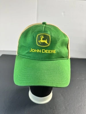John Deere Auténtico Snapback Trucker Sombrero Gorra Malla Bordado Logo MUESTRA RARO Foto 1 de 4