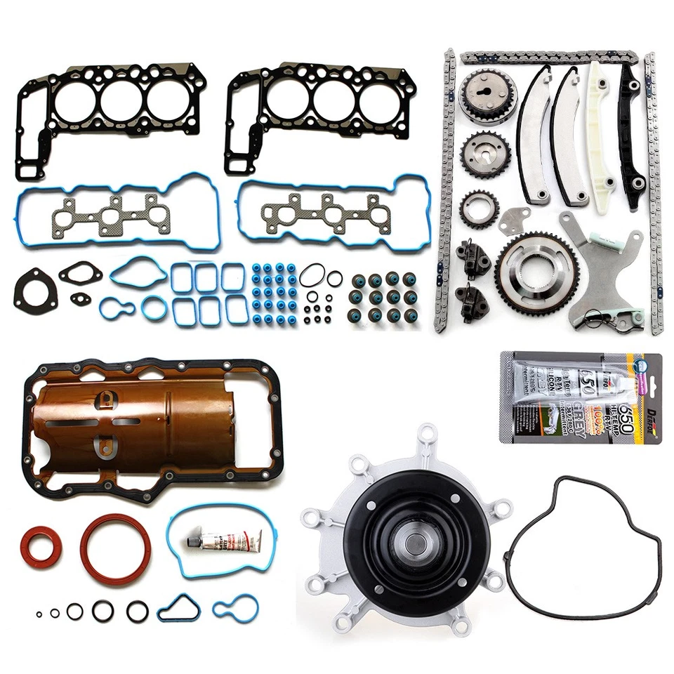 Full Gasket Timing Chain Set W/Water Pump For 2005-2009 Jeep Grand Cherokee 3.7L - Image 1 of 4