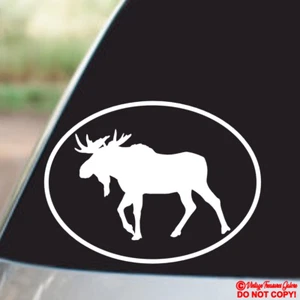 MOOSE ~ VINYL DECAL STICKER CAR TRUCK REAR WINDOW BUMPER WALL ANIMAL ALASKA JDM - Picture 1 of 5