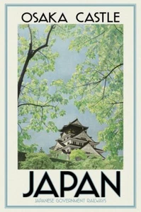 Japan Osaka Castle, Vintage Posters, Wall Decor Art Print 14" x 11"    1836 - Picture 1 of 1