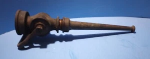 Antique Brass Metal Powhatan B & I Works Ranson, W. Va. Fire Hose Nozzle - Picture 1 of 11