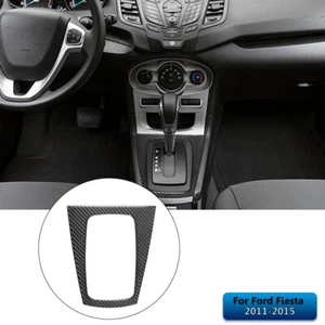 Shifter Gear Console Panel Trim Cover For Ford Fiesta 2011-2015 Carbon Fiber - Picture 1 of 11
