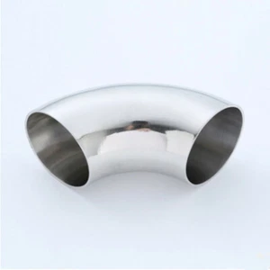 1pc 90 Degree 45mm 304 Stainless Steel Polished Mandrel Exhaust Pipe Bend Elbow - Picture 1 of 4