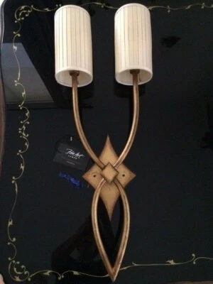 Fine Art Lamps Portobello Road Gold 2 Light Wall Sconce Gold Leaf 418850st - Изображение 1 из 3