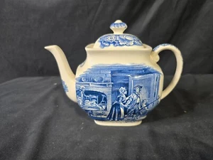 Staffordshire Liberty Blue Teapot - Picture 1 of 2