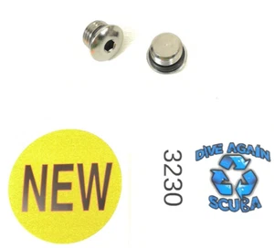 2x NEW 7/16" 1st Stage Regulator High Pressure HP Port Plug Scuba Dive     #3230 - Picture 1 of 11