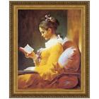 Design Toscano A Young Girl Reading, 1770-72: Canvas Replica Painting: Large