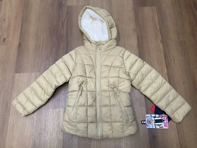 REEBOK NEW Small 7/8 Hooded PUFFER LIGHTWEIGHT COAT  Msrp $115 Boulder Beige - Image 1 of 4