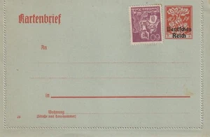 1920 Germany card letter K20 40pf overprint on Bavaria, unused - Picture 1 of 3