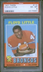 1971 Topps FB #110 Floyd Little PSA 6 Broncos (5687) - Bild 1 von 2