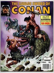 Savage Sword of Conan Vol 1 No 187 Jul 1991 (FN/VFN) (7.0) Marvel B&W Magazine - Imagen 1 de 2