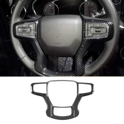 Carbon fiber Car Steering Wheel Trim 1pcs For Chevrolet Blazer 2019-2025 - Image 1 of 4