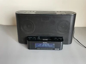 Sony XDR-DS12iP DAB DAB+ FM iPod AUX Input Speaker System Alarm Clock Black - Picture 1 of 10