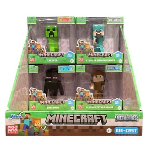 Mojang Studios MetalFigs Minecraft Figures - Complete Set of 4 - Picture 1 of 14