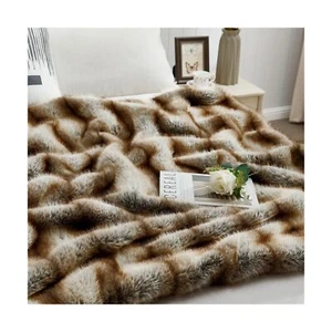 DREAMNINE Premium Luxury Fuzzy Animal Skin Faux Fur Throw Blanket 50" x 60", ... - Picture 1 of 7