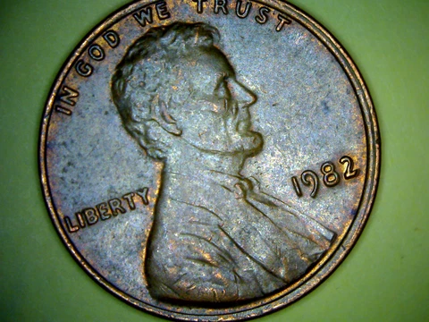 US Coins 1982 1C penny double date double lettering on reverse major error Cover