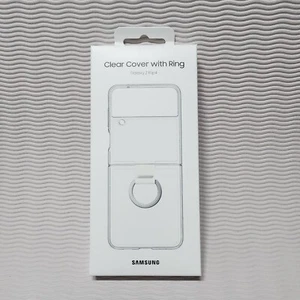 CUBIERTA TRANSPARENTE con ANILLO Accesorio Para SAMSUNG Galaxy Z Flip4 (EF-OF721) Genuino - Imagen 1 de 3