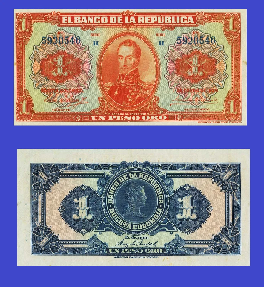 Colombia  colombia  1   peso  1926 - Copy  - Image 1 of 1