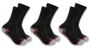 Carhartt SC6423WBLK-M Calze da Lavoro Donna Force Performance Crew M, Nero, 3 Paia - Foto 1 di 2