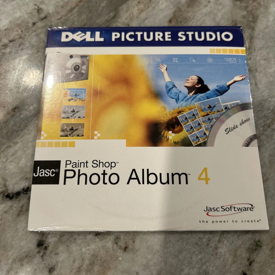 Álbum de fotos Jasc Paint Shop 4 disco de software Dell Picture Studio Foto 1 de 3