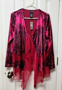 Y2K FREE PEOPLE JOHNY WAS STYL VELVET  CARDIGAN M NWT WHIMSIGOTH VAMPIRE DIARIES - Picture 1 of 3